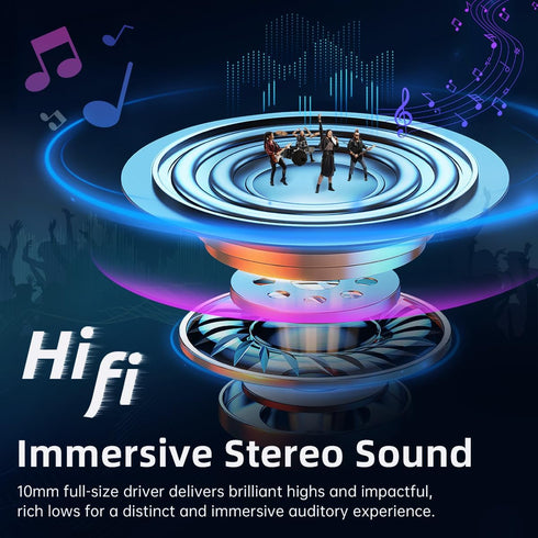 Rose Technics Ceramics True Wireless Stereo Earbuds, Bluetooth 5.3 High-Fidelity Headphones with HD Mics, 60ms Gaming Earphones, 35H Playtime with...