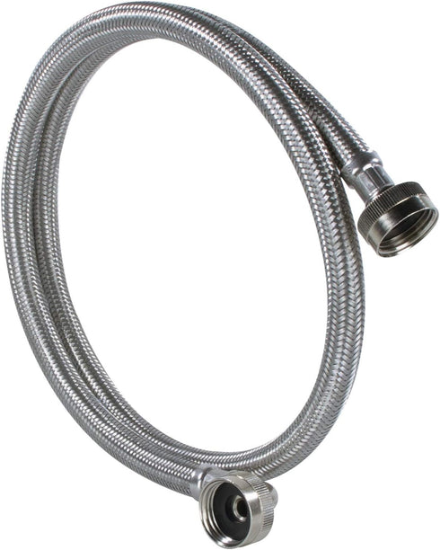 Certified Appliance Accessories Washing Machine Hose with 90 Degree Elbow, Hot or Cold Water Supply Line, 6 Feet, PVC Core with Premium Braided St...