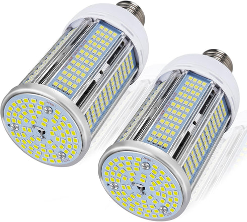 2 Pack 400W Equivalent LED Corn Light Bulb 6000 Lumen Led Corn Bulb 50W Super Bright 5000K Daylight White E26/E27 Base LED Light Bulb for Home Gar...