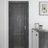 CRE8TIVE Dark Grey Wood Contact Paper 12"x80" Self Adhesive Faux Wood Wallpaper Peel and Stick Countertops Waterproof Thick Rustic Wood Grain Viny...