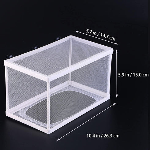 Large Breeder Net for Fish Tank Fish Hatchery Separation Net Mesh Fish Breeding Box with Suction Cup for Aquarium...