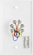 Cmple - Single RJ11 Connector with 6 Conductors Phone Wall Plate Jack 6P6C Telephone Single Jack Wallplate with Screws...