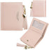 Womens Small Wallet Mini Purse Bifold Slim Card Case Holder Zipper Coin Pocket...