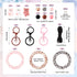 Magibeads 25Pcs Cow Bear Theme Silicone Beads for Keychain Making Kit 15mm Round Focal Beads Big Silicone Loop Rings Rhinestone Spacer Beads for C...