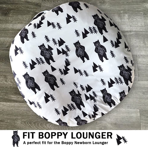 Baby Lounger Cover, Bear Newborn Lounger Cover for Boys, Snugly Fit Infant Lounger for Baby, Infant Removable Slipcover, Animal Breathable & Reusa...