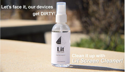 Premium Lit Screen Cleaner Kit –Safe & Effective for All Devices: Streak-Free, Eco-Friendly, Reusable Microfiber Screen Cleaning Solution for Smar...