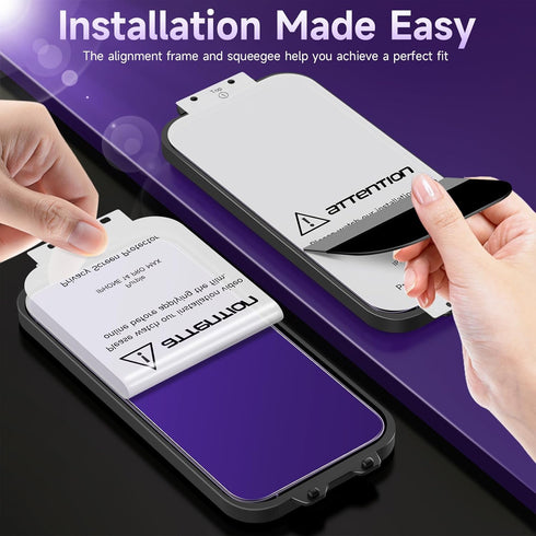 for (2 Pack) Privacy Screen Protector for iPhone 14 Pro Max Purple Soft PET Screen Protector, Anti Spy/Anti Blue Light/Never Shatter/No Bubbles/Se...