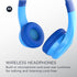 Motorola Sound JR300 Bluetooth Wireless Toddler Headphones with Microphone - Foldable Over Ear Kids Bluetooth Headphones with Safe Volume Limit 85...