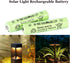 12 Packs 1.2V AAA 400mAh Ni-MH Rechargable Batteries for Garden Landscaping Solar Lights (AAA Size Cell)...