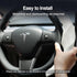 for Tesla Steering Wheel Cover Fluffy Wheel Cover for Model 3/Y Suede Steering Wheel Wrap Protector Comfortable Grip for Tesla White Accessories f...