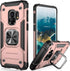 IKAZZ for Galaxy S9 Case,Dual Layer Soft Flexible TPU and Hard PC Anti-Slip Full-Body Rugged Protective Phone Cover with Magnetic Kickstand Rose G...