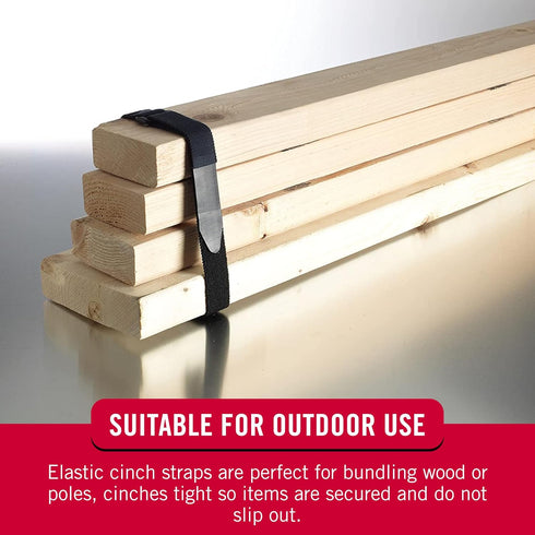 VELCRO Brand 30 Inch Elastic Straps 4 Pack | Stretchable and Adjustable For Snug Fit | Fasten Outdoor Umbrellas, Wood, Tarps, Blankets, Poles, Mor...