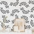 Vine Olive Branch Leaf Wall Stencils for Painting Large Pattern on Wall, Reusable Decorative Botanical Tree Leaves Template for Modern Floral Scan...