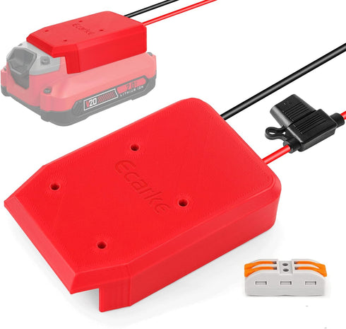 Ecarke Power Wheels Adapter for Craftsman 20V Dock Power Connector 12 Gauge Robotics RC Toy & Car,e-Bike(with Wire Terminals & 30A Fuse)...
