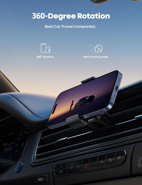 Lamicall Car Vent Phone Mount - Air Vent Clip Holder, Universal Stand Hands Free Cradle Compatible with Cell Phone 14 13 12 Mini 11 Pro Xs Max Xr ...