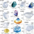 Large Multi-Faceted Gem Stone Resin Epoxy Mold for Jewelry Soap, Ice Making, Gemstone Isomalt Baking, Cabochon Candle Craft Projects 6-Pack...