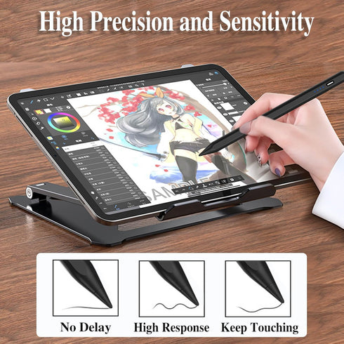 Active Stylus Pens for Touch Screens Rechargeable Tablet Pen POM Tip Magnetic iPad Pencil Stylus Pen for iPad/Pro/Air/Mini/iPhone/Samsung/Android ...