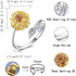 Sunflower Cremation Ring for Ashes - 925 Sterling Silver Adjustable Cremation Urn Jewelry You Are My Sunshine Daisy Memorial Keepsake Locket For M...