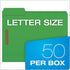 Pendaflex Fastener Folders, 2 Fasteners, Letter Size, Green, 1/3 Cut Tabs in Left, Right, Center Positions, 50 per Box (22140GW)...