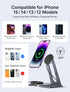 JSAUX Magnetic Wireless Charger Stand Compatible for MagSafe Charger iPhone 15/15 Plus/15 Pro/15 Pro Max/iPhone 14/14 Pro/14 Plus/14 Pro Max/ 13/1...