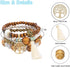 Tree of Life Bracelets for Women Bohemian Stretch Wood Beaded Bracelets for Women Boho Tassel Bracelet Multilayer Stackable Bracelets Christmas Bi...