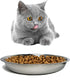 kathson Stainless Steel Whisker Relief Cat Bowl, 4 pcs Shallow and Wide Bowls, Pet Cat & Dog Feeding Large Dishes Fits with Elevated Stands Pet Bo...