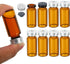 PATIKIL 10ml Sample Vials, 8 Pack Lab Empty Vials with Butyl Rubber Stopper and Crimp Top Caps Borosilicate Glass Vial, Amber...
