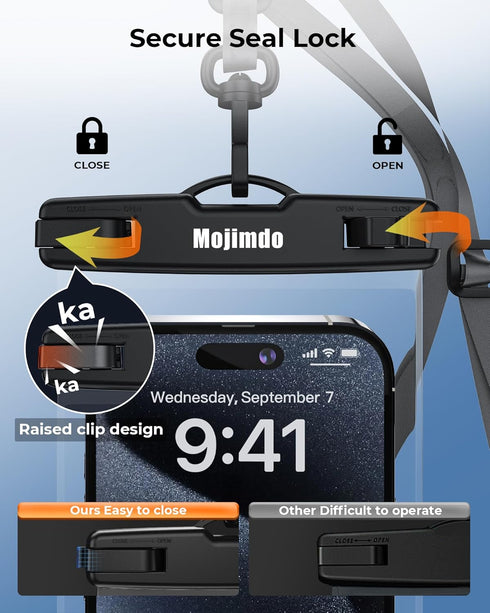 Waterproof Phone Pouch 8'', IPX8 Waterproof Phone Case with Lanyard Protector for iPhone 15 14 13 12 11 Pro Max XR XS 8 7 Plus Samsung Galaxy, Cel...