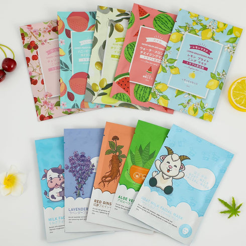 Facial Mask 20 Sheet Face Mask Collagen Face Mask Facial Masks for Women Skin Care Hydrating Collagen Essence Face Mask...