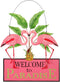 Sunset Vista Designs Kathy Hatch Pretty in Pink Flamingo Welcome to Paradise Sign, 14 by 10-Inch...