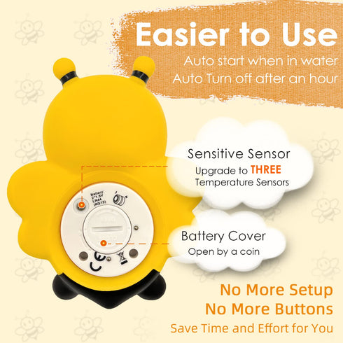 Baby Bath Thermometer Floating Toy, Safety Water Temperature Thermometer for Bathtub - Tub Toy Gift for Newborn Baby Shower, Infants, Toddlers, Ki...