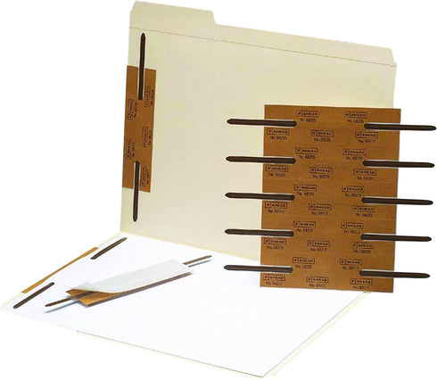 Smead Self-Adhesive Metal Fastener, Reinforced, 2" Capacity, Brown, 100 per Box (68215)...