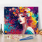 DIY Paint by Number Girl Paint by Numbers for Adults Beautiful Women Flowers Adult Paint by Numbers Kits on Canvas Abstract Style Paint by Numbers...