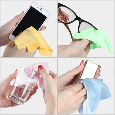 10 Pack Microfiber Cleaning Cloth Large, Lintfree Fiber Cleaning Cloth for Cleaning Lenses, Glasses, Glass, Screens, Cameras, Cell Phone, Eyeglass...