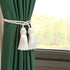 Fenghuangwu Curtain Tiebacks Handmade Decorative Curtain Holdbacks Rope with Tassel (White, 4P)...