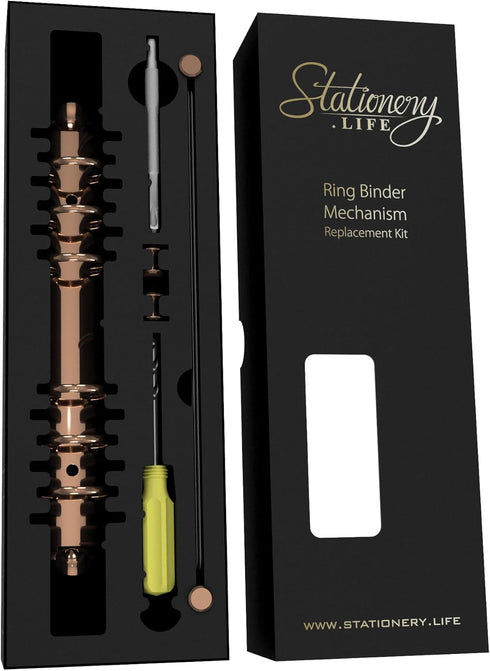 Stationery.Life Ring Binder Mechanism Replacement Kit for Personal Organizers Planners 6 Rings (Rose Gold, Personal)...