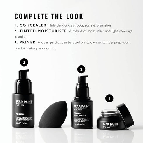 War Paint For Men Angled Makeup Application Brush - Perfect for Blending & Applying Liquid Makeup - Vegan Friendly & Cruelty-Free - Ideal Brush fo...