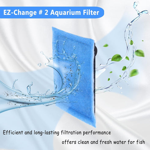 EZ-Change #2 Aquarium Filter Cartridge - Compatible with Aqua-Tech 10-20 Aquarium Filter - 12 PCS Fish Tank Filter Cartridges Compatible with Aqua...