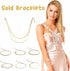 Gold Chain Bracelets Set 14K Gold Plated Bracelet Stack Link Chain Bracelets Trendy Gold Stackable Cuff Bracelets for Women...