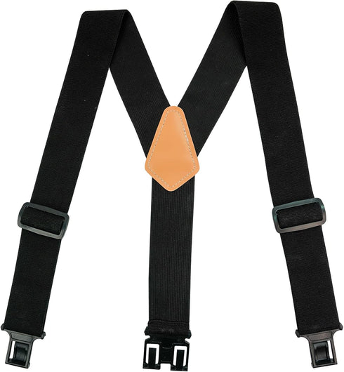 MELOTOUGH Belt Clip Suspenders with Fully Elastic with Hook End Non-Metal Plastic Clip Suspenders...