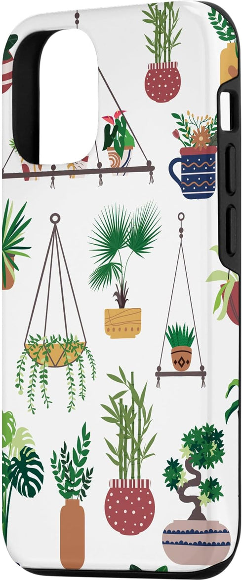 iPhone 12/12 Pro Indoor and Outdoor Plant Illustrations | Boho Nature Art Case...