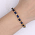 GULICX Gold Plated Tennis Bracelet Sparkling Sapphire Color Blue Cubic Zirconia...