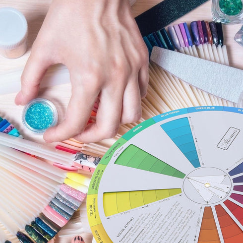 COHEALI Mixing Guide Wheel - Rotatable Watercolor Colour Guide Wheel Color Learning Mixed Guide Paper Card Pigment Colour 23cm...
