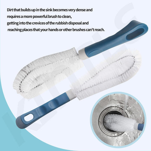 Universal Garbage Disposal Brush/Garbage Disposal Cleaner Brush for InSinkErator Garbage Disposals, Fits Into Any Disposer Channel, Blue, MKMS-2MO...