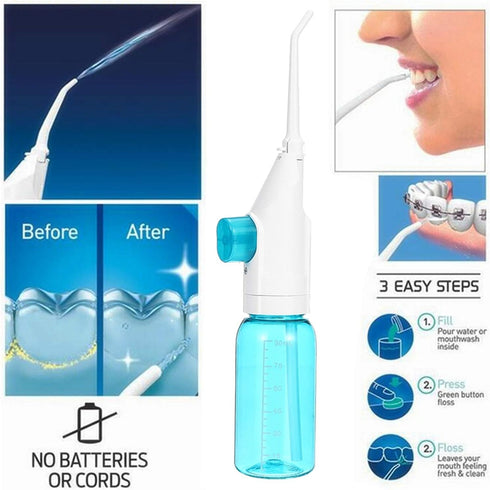 Portable Oral Irrigator Water Flosser Dental Water Toothbrush Toothpick Nasal Irrigator Implement Teeth Cleaner Oral Hygiene flossers for Home Tra...