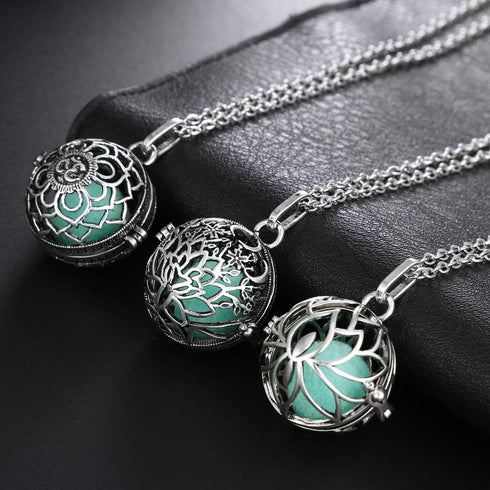 Mixed Pearl Cage Locket Pendants Set, Essential Oil Diffuser DIY Necklace Bracelet Jewelry Making Craft, Bulk Beads Aromatherapy Diffuser Charms G...