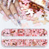 12Grids Valentine's Day Nail Glitter Sequins Holographic Gold Pink Heart Nail Art Glitter Flakes 3D Flower Rabbit Butterfly Charm Nail Sequins Gli...