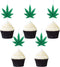 Lothee 5 Pieces Leaf Shape Candles Weed Leaf Cupcake Candles Pot Leaf Tealight Candles for Birthday Anniversary Celebrations Party Supplies...