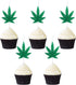 Lothee 5 Pieces Leaf Shape Candles Weed Leaf Cupcake Candles Pot Leaf Tealight Candles for Birthday Anniversary Celebrations Party Supplies...