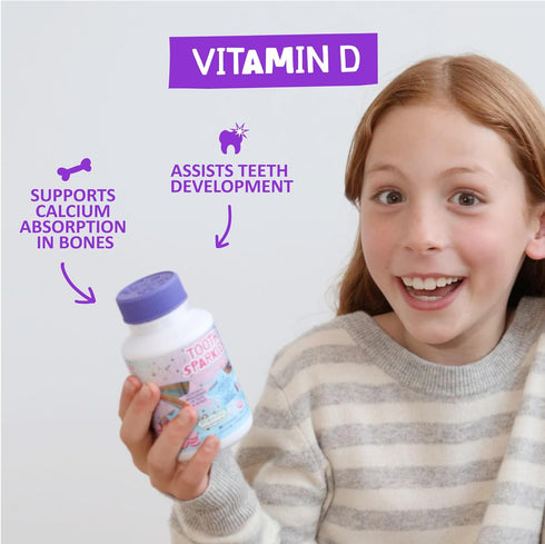 Jack N' Jill Tooth Sparkles - Tooth Cleaning Calcium Chews, Supports Teeth & Bone Development, Natural Flavors, with Xylitol, Vitamin D & Calcium,...